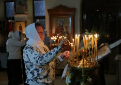 Божественная литургия в храме в честь святителя Николая. Надым