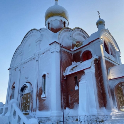 Литургия на Бованенковском месторождении в Крещенский Сочельник