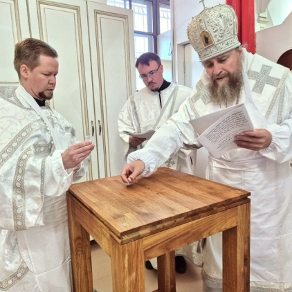Великое освящение предела прп. Сергия Радонежского в Петропавловском храме