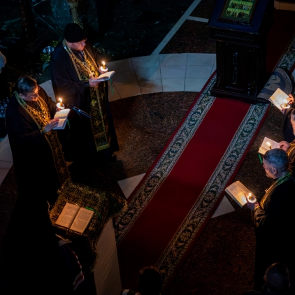 Завершено чтение Великого канона преподобного Андрея Критского