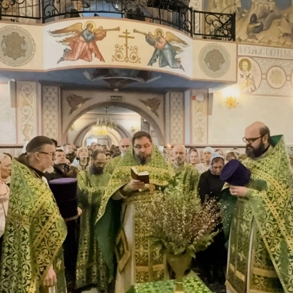 В Богоявленском соборе отметили Вербное воскресенье