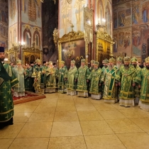 Архиепископ Николай и епископ Феодосий в Троице-Сергиевой лавре