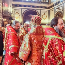 Управляющий епархией на Патриаршем богослужении