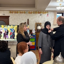 Священник провёл праздник в честь Дмитрия Донского в посёлке Пангоды