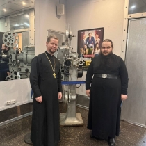 Руководители епархиального киноклуба на показе "Боцман и монах" в Москве