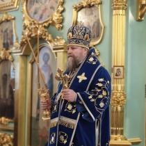 Архиерейское служение в праздник Сретения. Литургия в Никольском храме г. Надыма