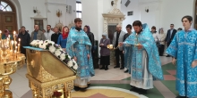 Клирики Петропавловского храма иерей Пётр и иерей Тимофей совершили Божественную литургию