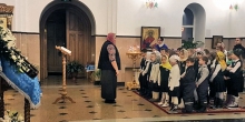 Хор из воспитанников Филофеевской гимназии приняли участие в Божественной литургии