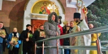 Новогоднее богослужение совершили в храме Благоверного князя Александра Невского  г. Надым
