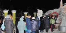 Рождественский вертеп в Надыме и праздничный салют.