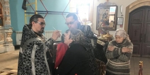 Великопостное богослужение в Благовещенском храме района Коротчаево