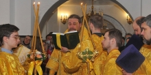 Архиепископ Николай возглавил Божественную литургию в Богоявленском соборе