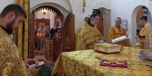 Воскресная служба в новоуренгойском храме прп. Серафима Саровского