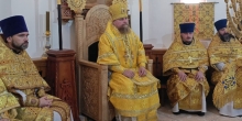 Архиепископ Николай возглавил Божественную литургию в храме прп. Серафима Саровского