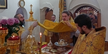 Воскресное богослужение в храме преподобного Серафима Саровского