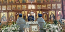 Архиерейское богослужение в храме преподобного Серафима Саровского