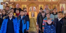 Юные казачата посетили храм-часовню в честь святого благоверного князя Александра Невского