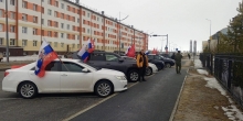Казаки на автопробеге в честь 80-летия Победы