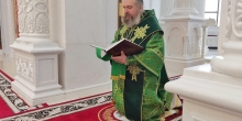 Епископ Феодосий совершил богослужения Пятидесятницы в Преображенском соборе