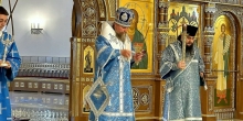 Архиепископ Николай совершил утреню с чтением Акафиста Пресвятой Богородице