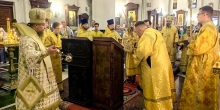 Архиерейское служение в Неделю всех святых, в земле Русской просиявших